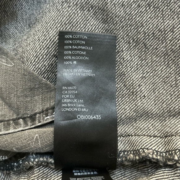 FREE PEOPLE WE THE FREE | Bailey Denim Mini Skirt Dark Gray | Size 27 Western - Picture 4 of 11